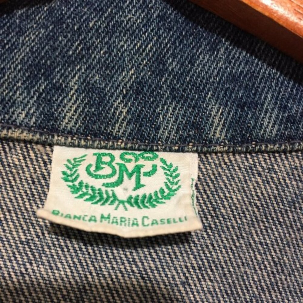 VINTAGE BIANCA MARIA CASELLI CROPPED DENIM JACKETS SIZE S - Picture 10 of 10